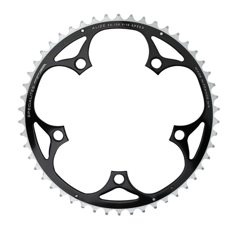 Plateau route TA Alize 5 br. 130 mm type Shimano extérieur noir 8-9-10 v – 51 dents