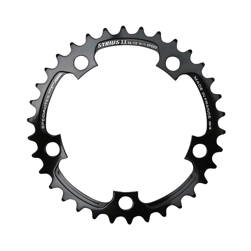 Plateau route TA Zelito 5 br. 74 mm type Shimano intérieur triple noir 9-10 v – 24 dents