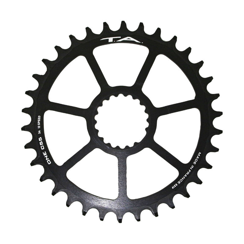 Plateau VTT TA One C55 Direct Mount noir 10-11-12 v déport 6 mm – 34 dents