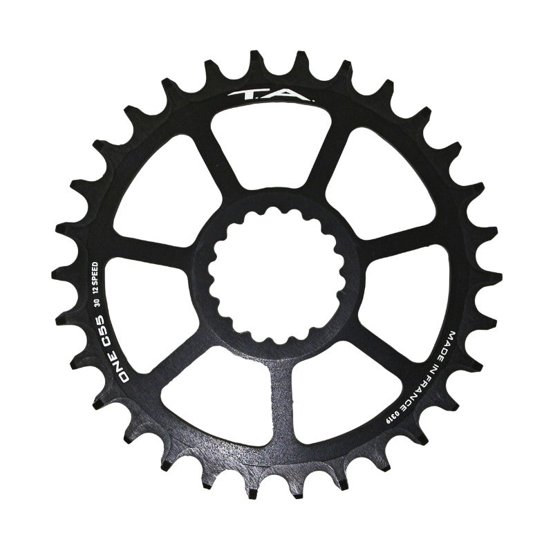 Plateau VTT TA One C55 Direct Mount noir 10-11-12 v déport 6 mm – 30 dents