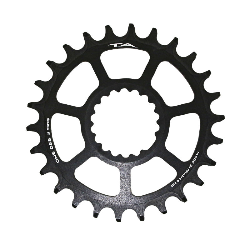 Plateau VTT TA One C55 Direct Mount noir 10-11-12 v déport 6 mm – 26 dents