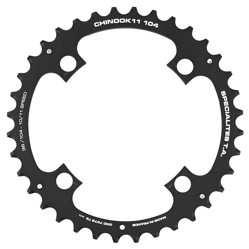 Plateau VTT TA Chinook 4 br. 104 mm extérieur triple noir 10-11 v – 36 dents