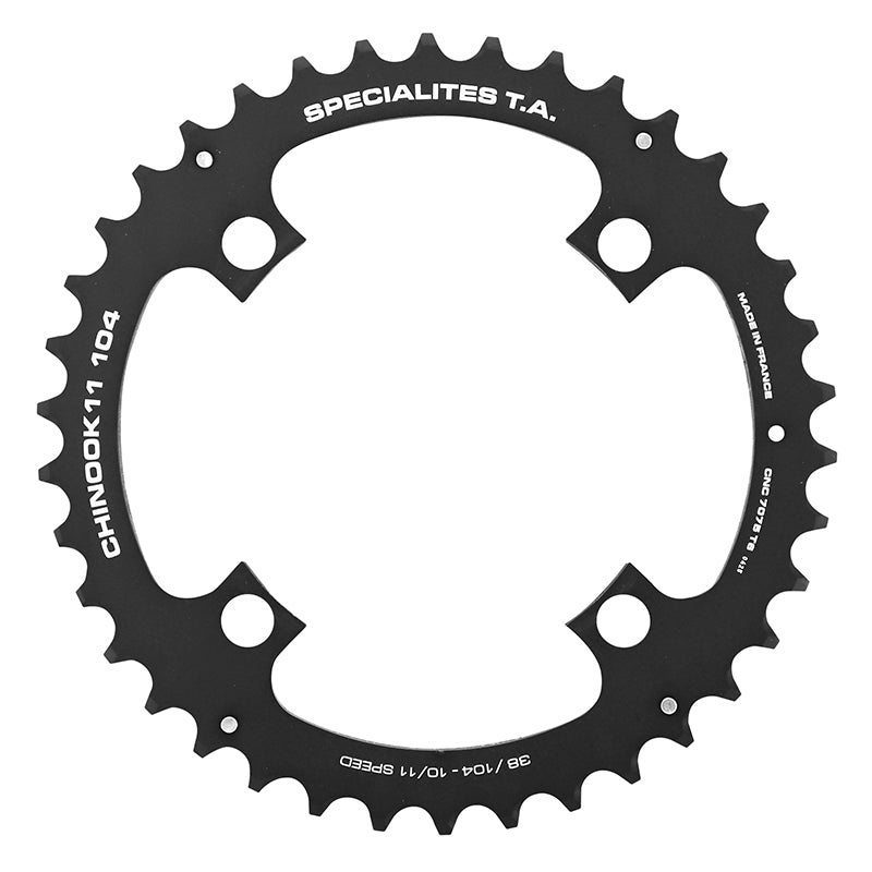 Plateau VTT TA Chinook 4 br. 104 mm extérieur triple noir 10-11 v – 38 dents