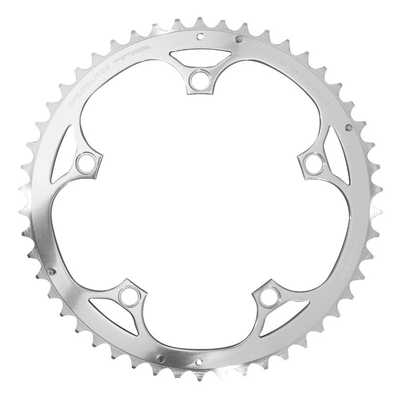 Plateau route TA Vento 5 br. 135 mm type Campagnolo extérieur argent 9-10 v – 50 dents