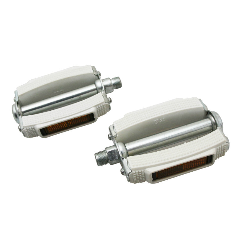Pédales city Marwi corps acier cage résine blanches 9/16" (paire) – vue 2
