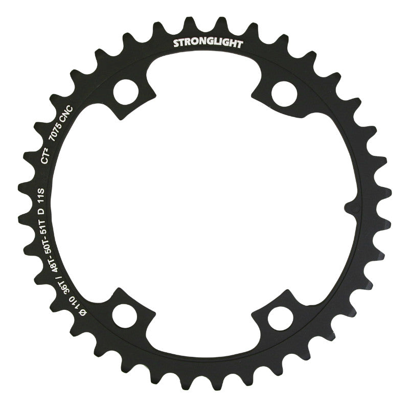 Plateau route Stronglight 4 branches 110 mm pour Shimano Ultegra R8000-R8050 intérieur noir CT2 11 v – 36 dents