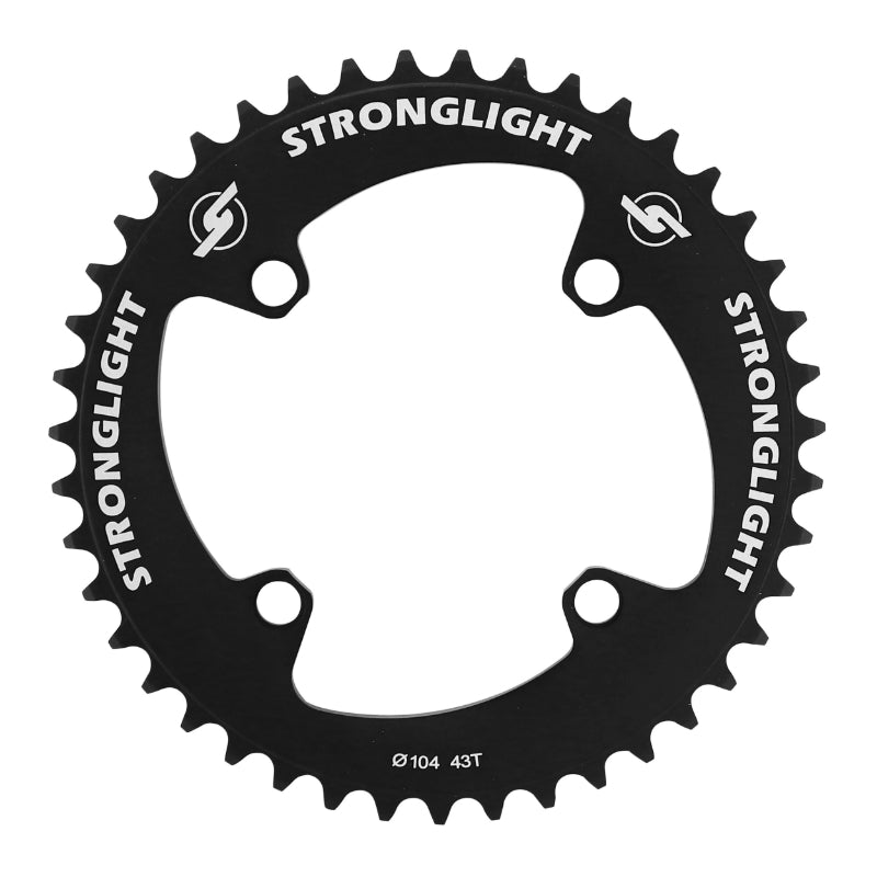 Plateau BMX Stronglight 4 branches 104 mm mono noir chaîne 3/32" – 43 dents