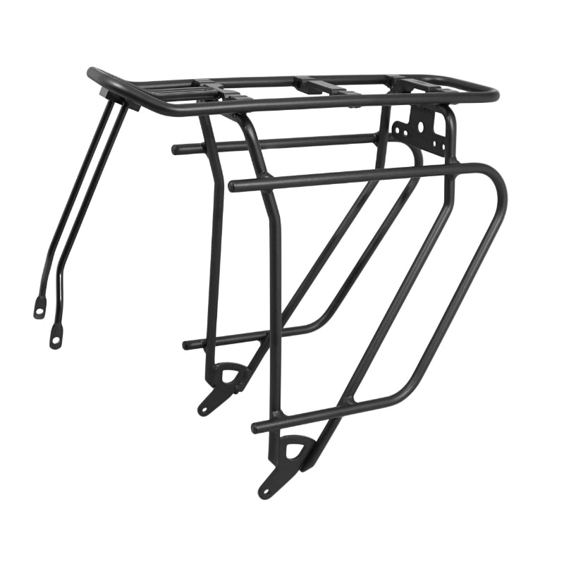 Porte-bagages arrière Newton alu noir réglable 26" compatible Basil MIK