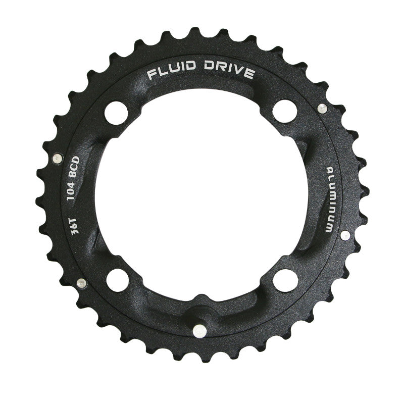 Plateau VTT Sunrace 104 mm 36 dents milieu-extérieur triple noir