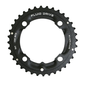 Plateau VTT Sunrace 104 mm 36 dents milieu-extérieur triple noir