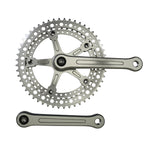 Pédalier route vintage alu forgé argent 170 mm 52-42