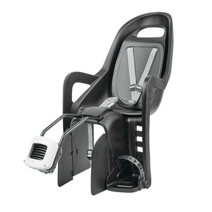 Siège enfant arrière Polisport Groovy VAE sur cadre gris compatible 29" 9-22 kg