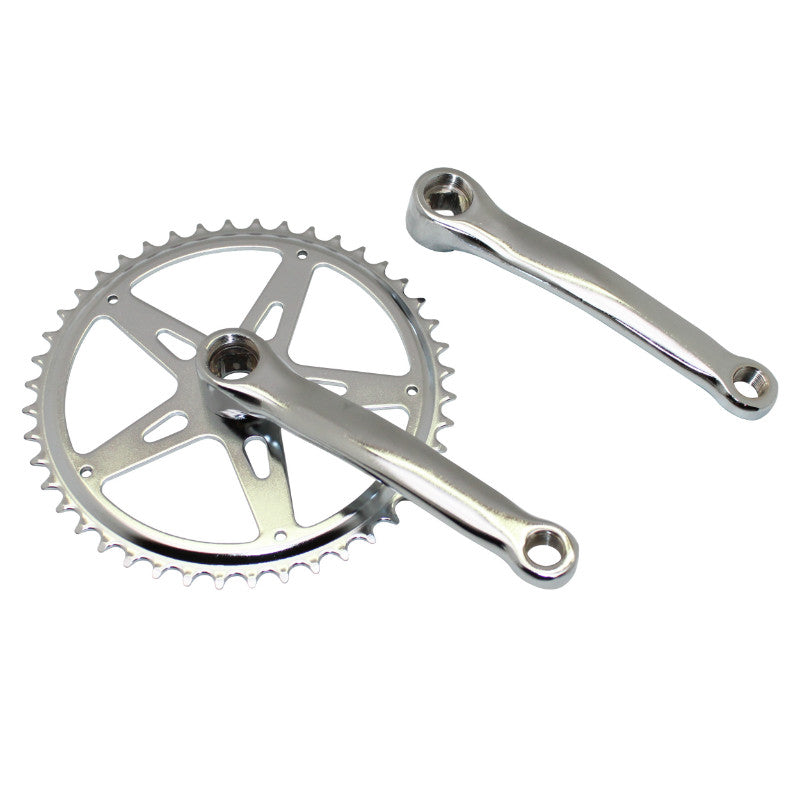 Pédalier city P2R acier chromé 150 mm plateau 44 dents