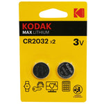 Piles bouton CR2032 Kodak lithium 3 V (lot de 2)