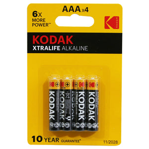 Piles AAA LR03 Kodak Xtralife (lot de 4)
