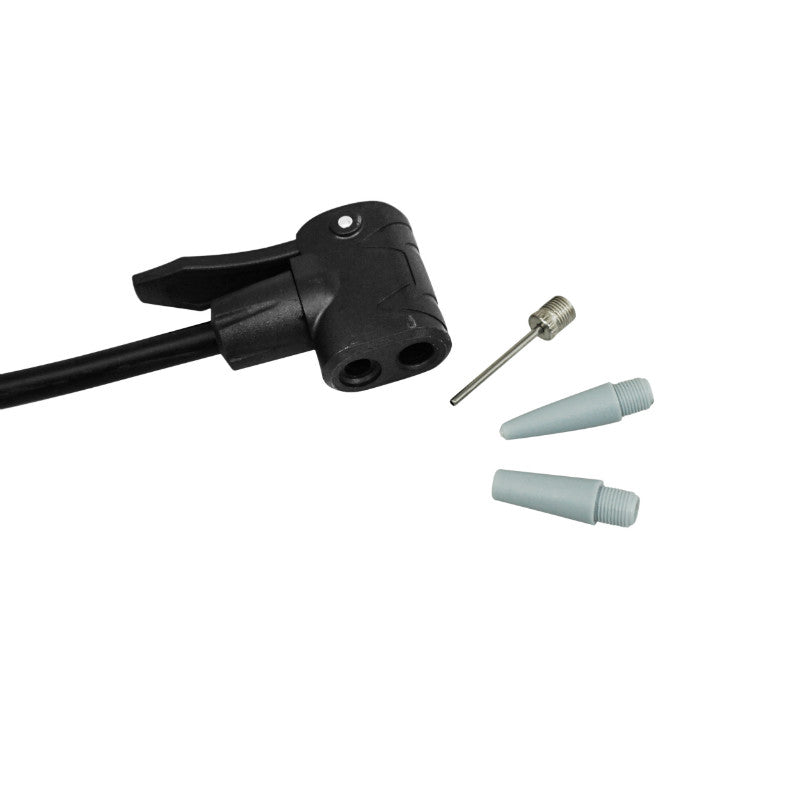 Pompe à pied Newton FPV1 acier avec manomètre 11 bars – Noir
