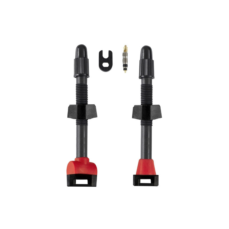 Valves tubeless Presta P2R carbone (paire) – 55 mm – 8 g