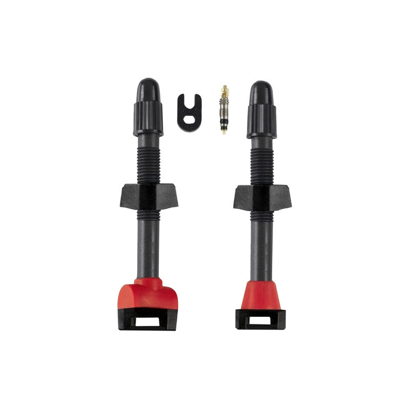 Valves tubeless Presta P2R carbone (paire) – 65 mm – 9 g