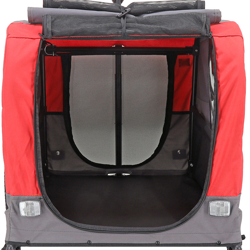 Remorque utilitaire pliable rouge-gris roues 20" – 45 kg – vue 8