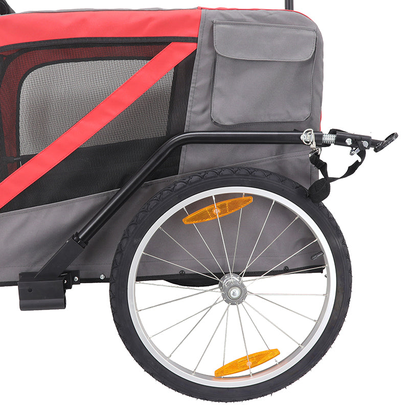 Remorque utilitaire pliable rouge-gris roues 20" – 45 kg – vue 9