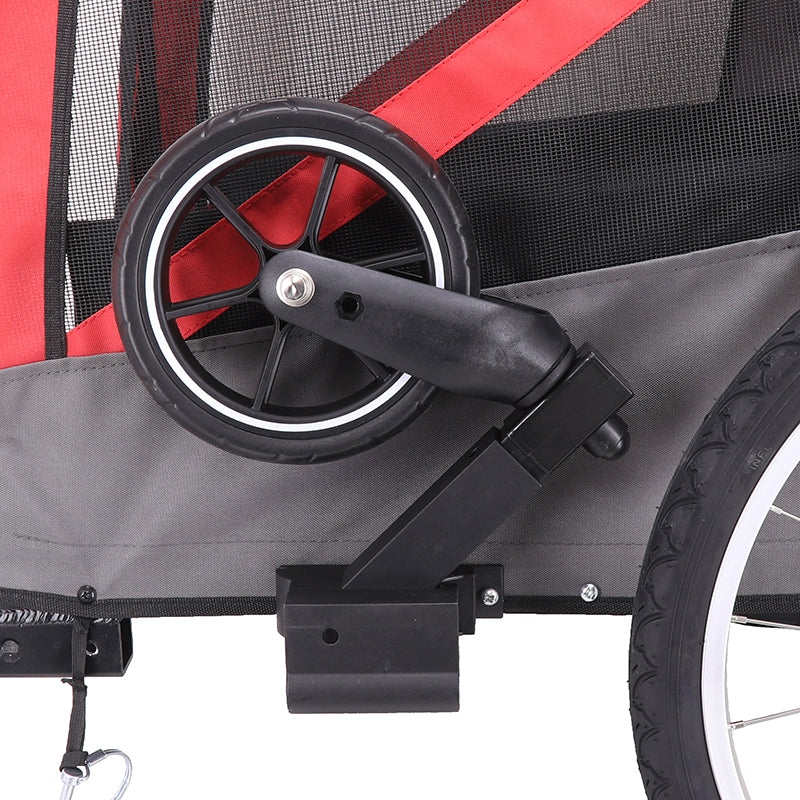 Remorque utilitaire pliable rouge-gris roues 20" – 45 kg – vue 10