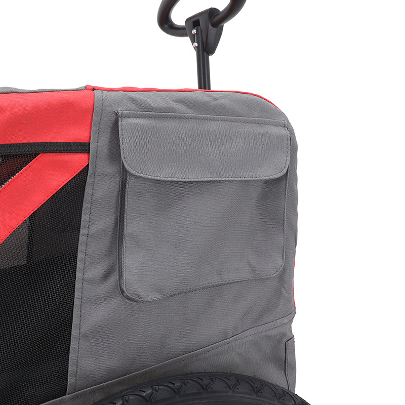 Remorque utilitaire pliable rouge-gris roues 20" – 45 kg – vue 11