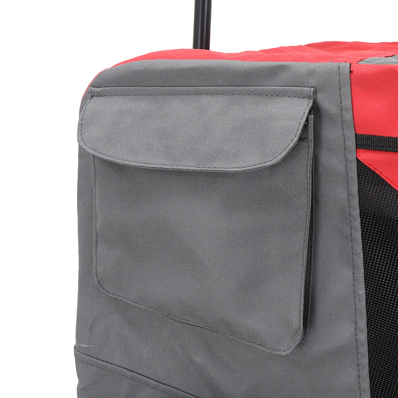 Remorque utilitaire pliable rouge-gris roues 20" – 45 kg – vue 12