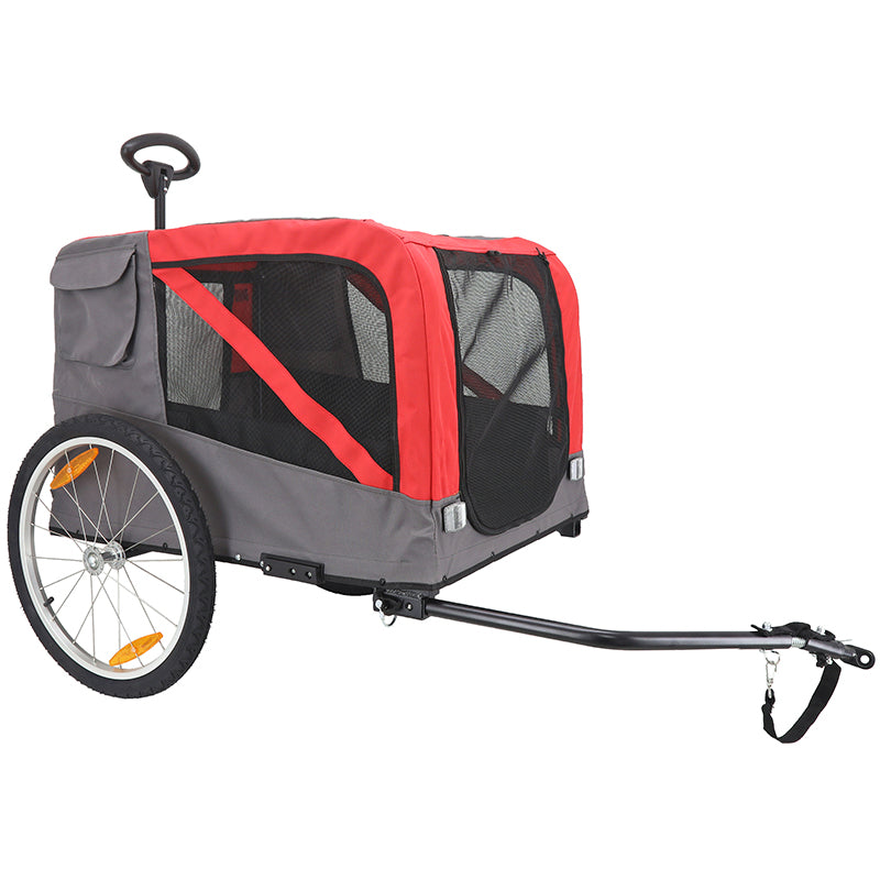 Remorque utilitaire pliable rouge-gris roues 20" – 45 kg – vue 19