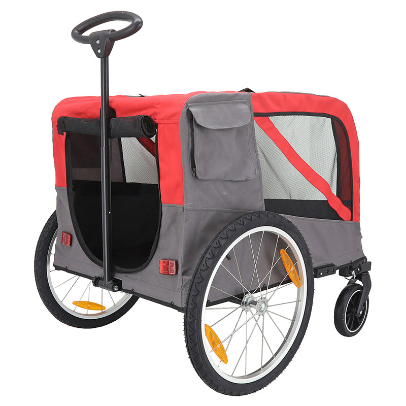 Remorque utilitaire pliable rouge-gris roues 20" – 45 kg – vue 6