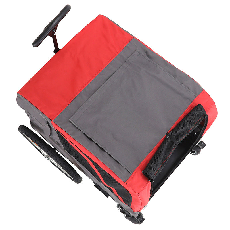 Remorque utilitaire pliable rouge-gris roues 20" – 45 kg – vue 7