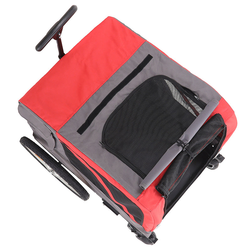 Remorque utilitaire pliable rouge-gris roues 20" – 45 kg – vue 17