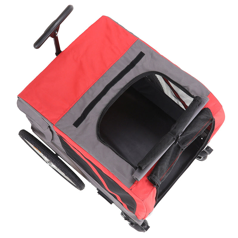 Remorque utilitaire pliable rouge-gris roues 20" – 45 kg – vue 18