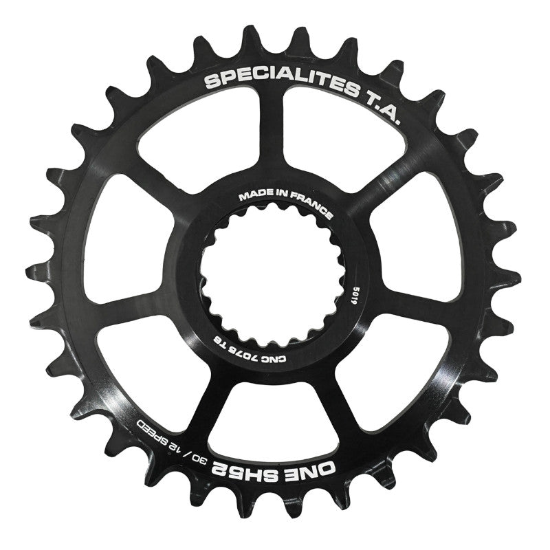 Plateau VTT TA One SH52 Direct Mount pour Shimano XTR M9100-XT M8100-SLX M7100 noir 10-11-12 v narrow wide – 30 dents