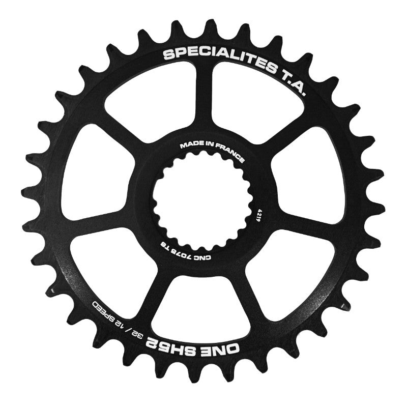 Plateau VTT TA One SH52 Direct Mount pour Shimano XTR M9100-XT M8100-SLX M7100 noir 10-11-12 v narrow wide – 32 dents