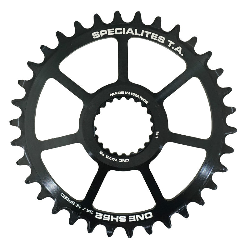 Plateau VTT TA One SH52 Direct Mount pour Shimano XTR M9100-XT M8100-SLX M7100 noir 10-11-12 v narrow wide – 34 dents