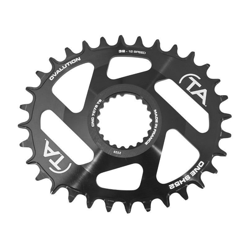 Plateau VTT TA One SH52 Oval Direct Mount pour Shimano XTR M9100-XT M8100-SLX M7100 noir 10-11-12 v narrow wide – 32 dents