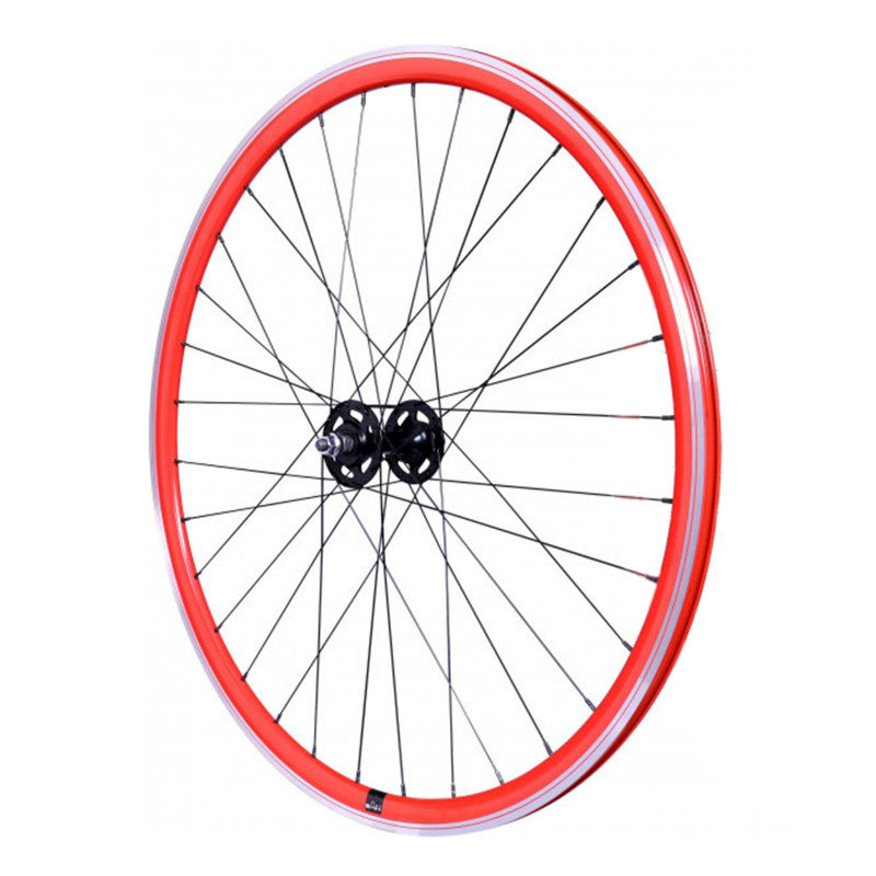 Roue route-fixie P2R à patin jante 17C profil 28 mm – Rouge Avant