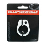 Collier de selle Newton alu à vis – Blanc 28,6 mm