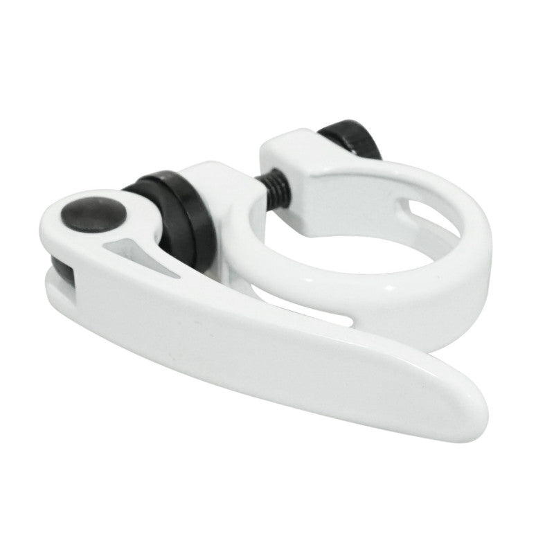 Collier de selle rapide Newton alu – Blanc 28,6 mm
