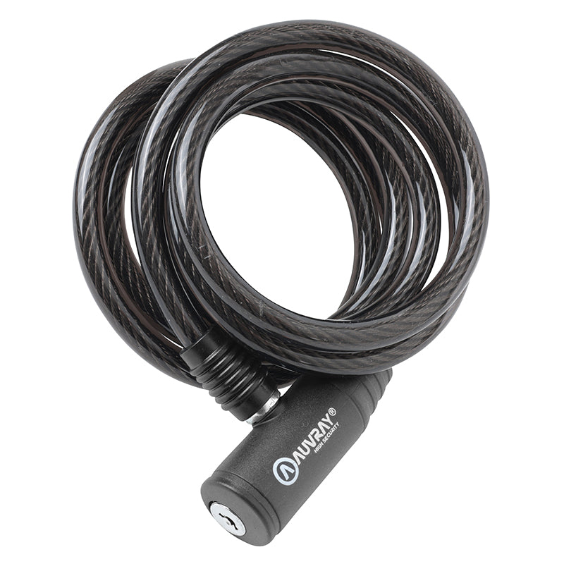 Antivol spirale à clé Auvray Ø 8 mm 1,50 m avec support