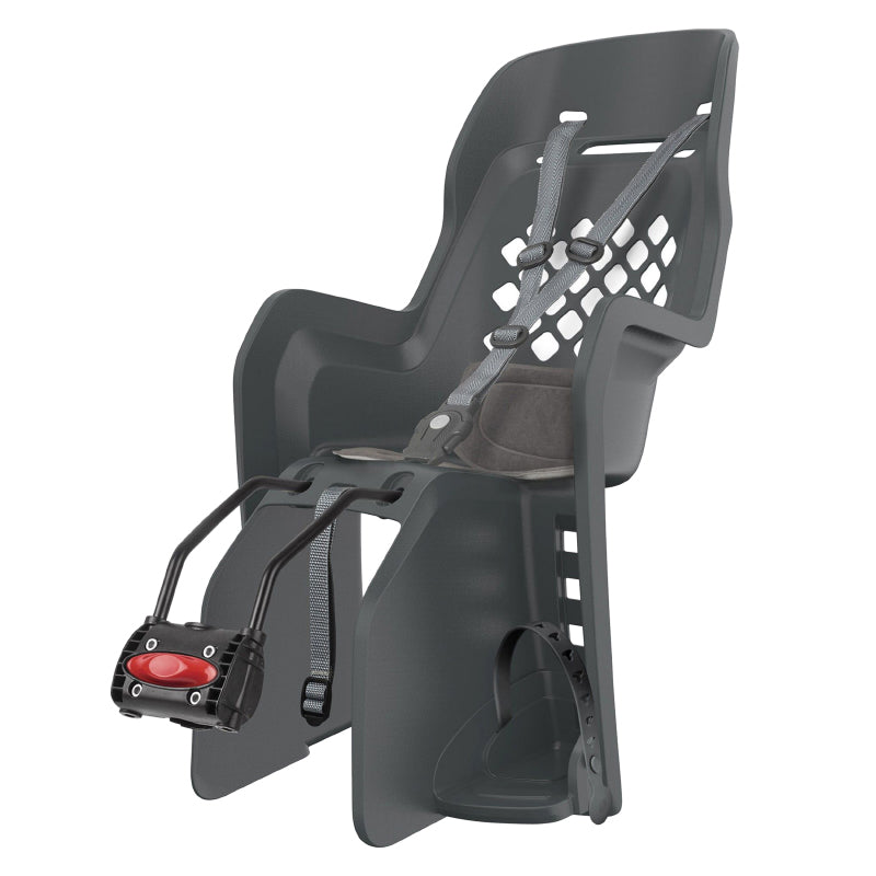 Siège enfant arrière Polisport Joy sur cadre 9-22 kg – Noir coussin gris