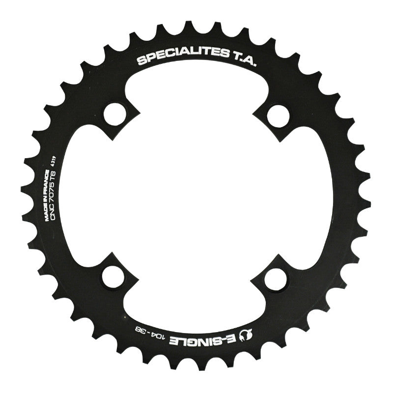 Plateau VAE TA E-Single 4 br. 104 mm universel VAE mono noir – 38 dents