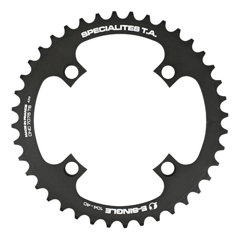 Plateau VAE TA E-Single 4 br. 104 mm universel VAE mono noir – 40 dents