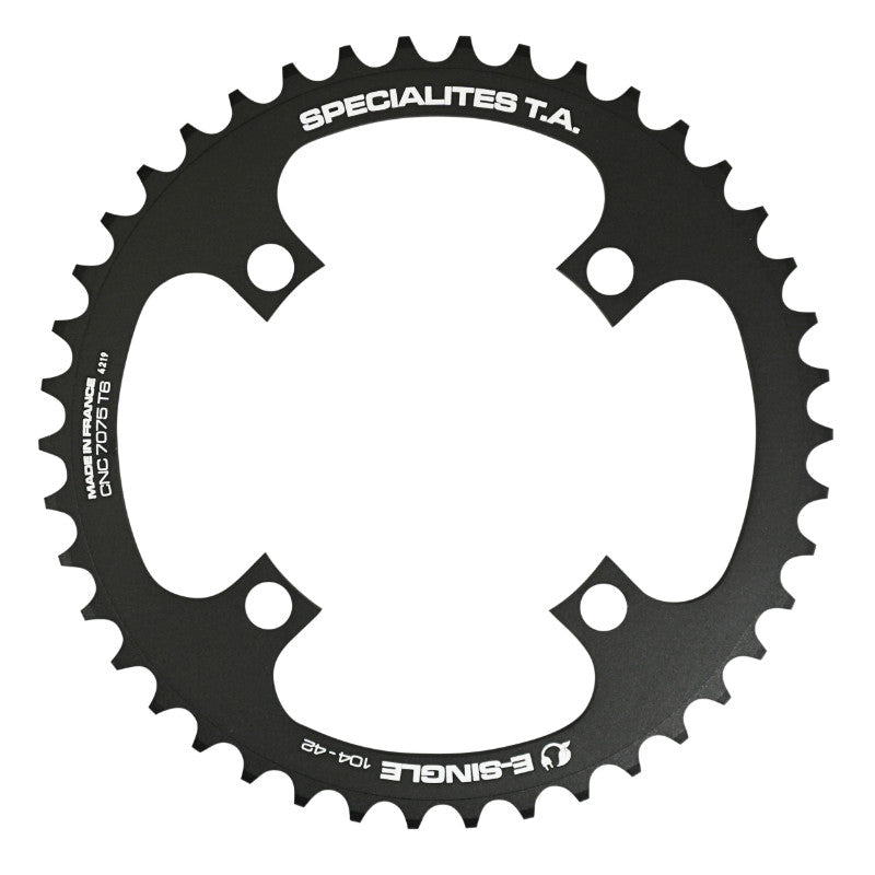Plateau VAE TA E-Single 4 br. 104 mm universel VAE mono noir – 42 dents
