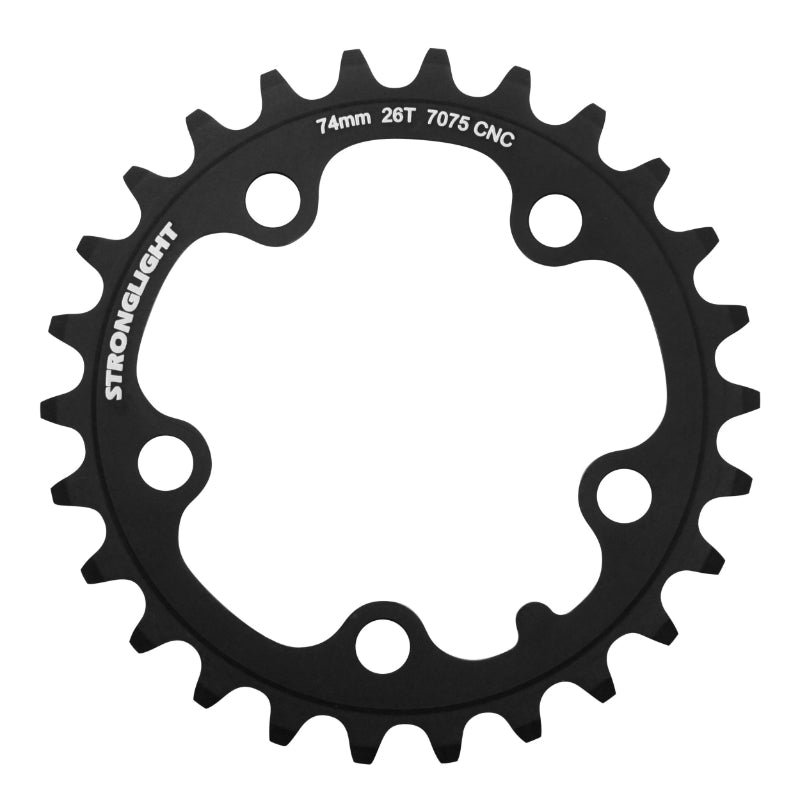 Plateau route Stronglight 5 branches 74 mm triple noir 9-10 v – 26 dents