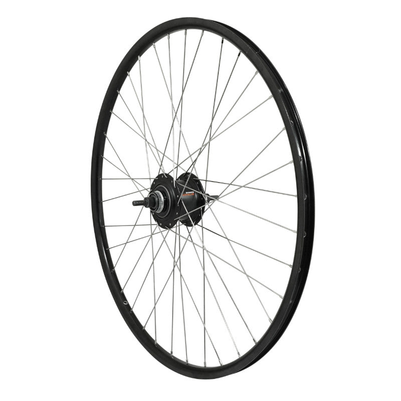 Roue arrière VTC 700 ER20 noire moyeu Nexus Inter 7 disque Centerlock