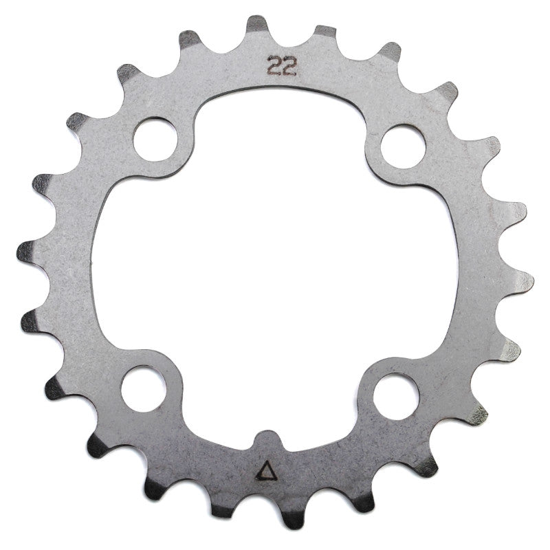 Plateau VTT Stronglight 4 branches 64 mm intérieur triple argent acier 8-9 v – 22 dents