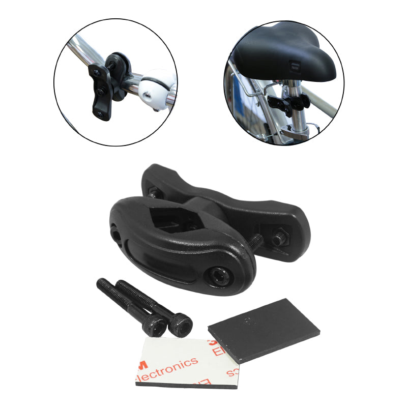 Support de porte-bidon Newton résine noire fixation cintre-potence-tige