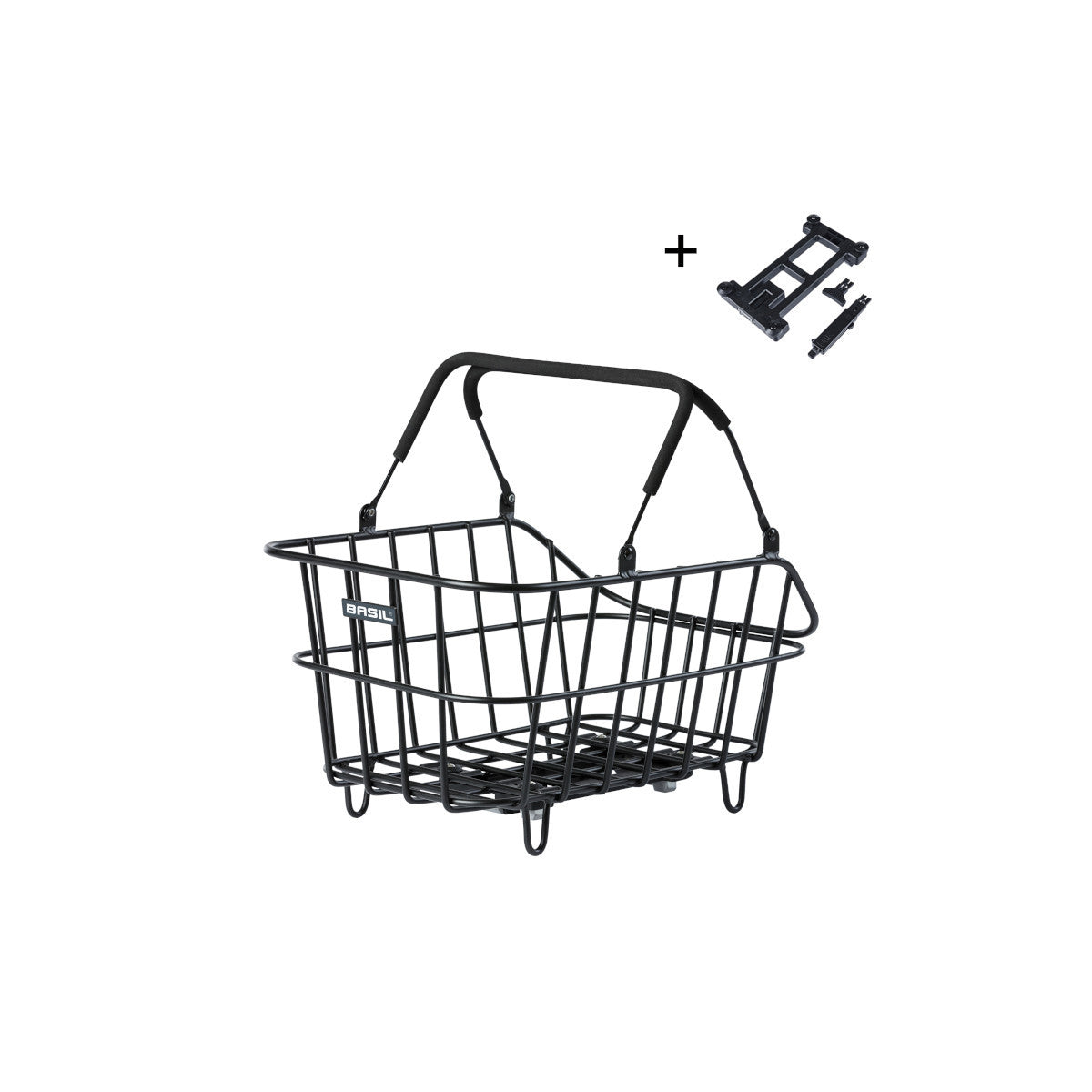 Panier arrière Cento Alu 22 L BASIL – MIK / Noir mat