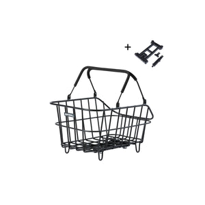 Panier arrière Cento Alu 22 L BASIL – MIK / Noir mat